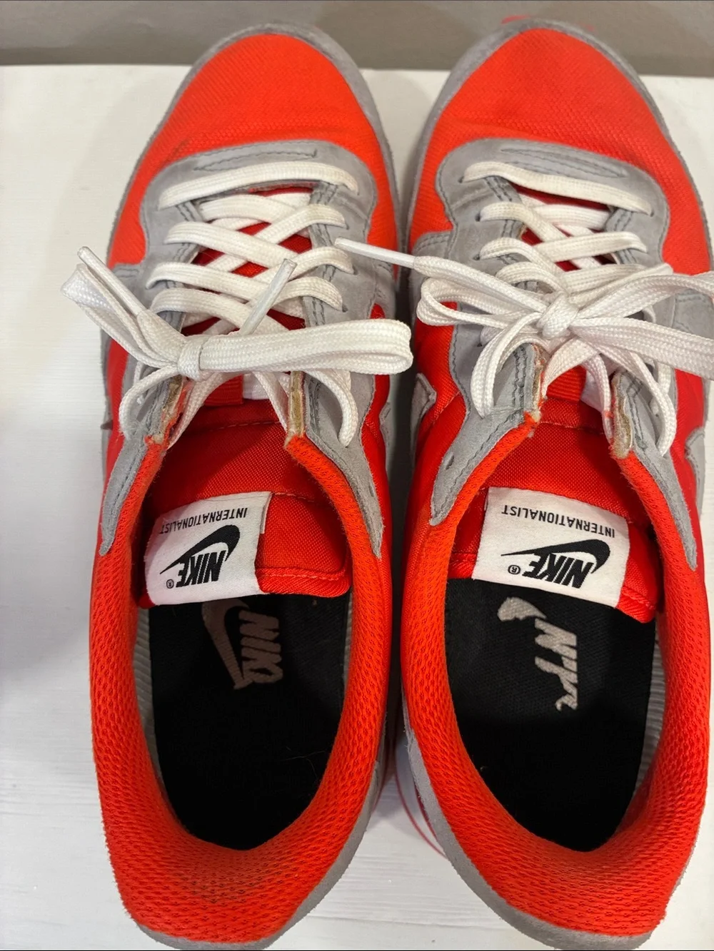 Nike Women’s Orange and Gray Low-Top Athletic Sneakers - Orangetheory Custom